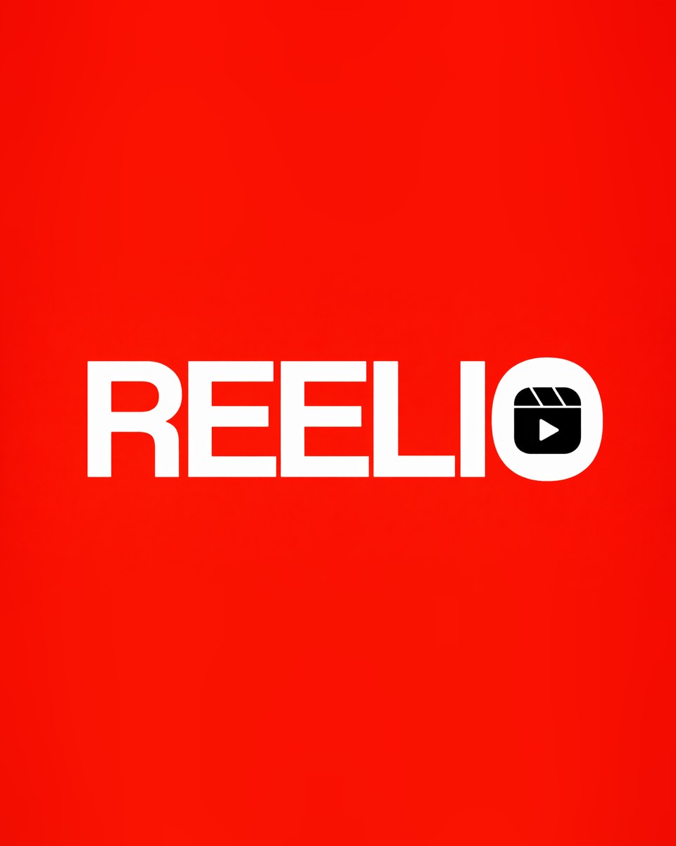 The REELIO logo in white on red